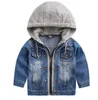 2018 New Baby Boys Chaqueta de mezclilla Clásico con cremallera con capucha prendas de abrigo Abrigo Primavera Otoño Ropa Niños Abrigo Chaqueta