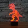 3D Stand Dinosaure Nuit Lumière Pour Enfants Cadeau Décor À La Maison Tactile Interrupteur LED Lampe Chambre Dormir Décoration De Noël # R87