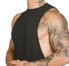 Mens ärmlösa T Shirts Summer Cotton Male Tank Topps Gym Kläder Bodybuilding Underhirt Golds Fitness Tanktops Tees246r