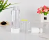 100 stks / partij Snelle verzending 30 ml 50 ml transparante navulbare plastic parfumfles lege airless pump vacuümcontainers
