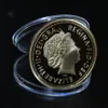 2010 British St George Dragon Gold Sovereign Coin Uk Gold Sovereign Dia. 40 mm, 1 Unze vergoldet