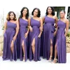 purple plus size maid honor dress