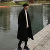 플러스 사이즈 2018 캐주얼 남성 긴 코트 외투 패션 한국 스타일 느슨한 드레스 코트