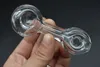 billige dicke Glas-Bubbler-Tabakpfeife zum Aufhängen, Ringrauch, kleine Glas-Handlöffelpfeife mit buntem Schlüsselband für Vater, Mutter, Freund, Geschenk