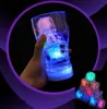 Flash LED Ice Cube Polychrome Flashing Cubes Liquid Sensor Glowing Color Submersible Lamp Light Up Bar Club Wedding Party Champagne