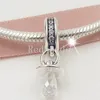 Nuevo 100% S925 Costilla de chupete de plata esterlina colgante colgante de encanto colada en las pulseras europeas de joyería de estilo Pandora