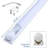 T8 geïntegreerde LED-buisverlichting 5000K 6000K 72W 8FT LED-winkel licht, 120W 4 rijen v Vorm Double Side Warehouse Light