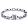 Rock Men039s Box Chain Micro Jewellery Hip Hop Bracelet Tennis 7inch8inch9158955