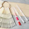 Bamboo 50 Pcs Nail Polish Color Plate Plastic Fan-shaped DIY Gel Nails Color Card Manicure Tools Nail Art Tips Equipment1595668