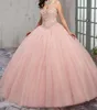 Pink Ball Gown Wedding Dress Custom Made Plus Size Gorgeous Wedding Gowns Strapless tulle features beaded bodice Sparkling Sequins crystal