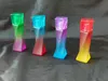 Lampe à alcool colorée Bangs en verre en gros Tuyaux d'eau de brûleur à mazout