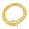 5 مم أزياء فاخرة رجال سلاسل نسائية للسيدات ديي المجوهرات 18K الذهب مطلي السلسلة الهيب هوب ميامي سلاسل قلادة الهدايا الجملة
