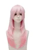 Accessorio per costume cosplay per capelli parrucca Lolita lungo rettilineo rosa Super Sonico