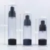 Schwarze Airless-Flasche, Emulsionslotion-Pumpflasche, tragbare Airless-Flasche für Creme-Grundierung, 15 ml, 30 ml, 50 ml, F20173732