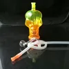 Bonete de calavera pintado Venta al por mayor Bongs Tubos de quemador de aceite Tubos de agua Tubos de vidrio Plataformas petroleras Fumar