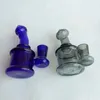 I più nuovi mini bong in vetro colorato narghilè tubi per l'acqua da 3,5 pollici Pyrex Oil Rigs Riciclatore spesso Nano Bubbler 2 colori scelgono 14mm femmina