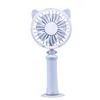 4 Colors USB Handheld Twist Cat Fan Electric Power Desktop Colorful Night Light Fan Mini Air Cooler Free shipping