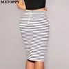 Spódnice Hurtownie- 2021 Moda Kobiety Spódnica Stripe High Waist Ołówek Koronki Zipper Midi Plus Size White and Black Sexy Bodycon Dla Kobiet1