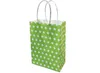 Partihandel 21 * 15 * 8cm Polka Dot Kraft Paper Gift Bag Festival Papperspåse med handtag Moderna smycken Väskor Bröllopsfödelsedagsfest