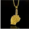 Мужчины Женщины Золотой Полный Горный Хрусталь Большой Средний Палец Ожерелья Bling Crystal Цепочки Vogue Ювелирные Изделия Подарки Хип-Хоп Подвески