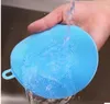20st Kök Silikon Skål Scrubber Brush Pad Pot Pan Diskvask Sponge Användbar Magic Silikon Skål Bowl Rengöring Borstar