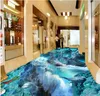 Photo Photo Photo Floor 3D Wallpaper Beach Shell Shell Bathroom Floor Pavimento murale-3D PVC Wallpaper Carta da parati autoadesiva wallpaper-3D