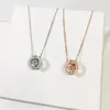 925 Sterling Silber Kubikzircon Runde Herzschlag Diamant Kurze Schlüsselbeinkette Halsketten für Mädchen zum Verschenken