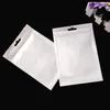 Toptan 11 * 16 cm Beyaz / Temizle Öz Seal Fermuar Plastik Ambalaj Saklama Çantası fermuarlı çanta iphone Xs için samsung kablo kulaklık