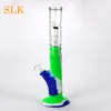 Hookah Glass top bong with collapsible silicone bottom with dab straw concentrate glass flower bowl wax tube dab rig water pipe breaker style