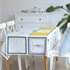 Skriv ut dekorativt bordduk bomullslinne Linne bordduk matbordskåpa för kök heminredning