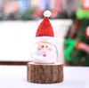 Söt LED Toy Christmas Ball Tree Lights Hanging Ornament Polystyren Balls Santa Claus Snowman Deer Round Transparent Foam Ball
