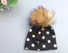 6pcs baby big Pompon cotton Caps Floral Print Cap Ears Cover Hat Europe Style Kids pom pom Hats Beanie Hat Head Wraps MZ9131