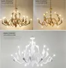 Nordisk stil Post Modern Lamp Iron Art Chandeliers for Home Decor Simple Light Luxury Creative Swan Shaped Hanging Ceilin225G