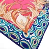 Red Twill Square Hair Scarf Wrap Women Elephant Giraffe Poncho Foulard Femme Ladies Joker Large Silk Scarfs Versatile Accessory7294618