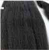 Wraps penteados pretos rabo de cavalo kinky reta yaki cordão rabo de cavalo cordão hairpiece brasileira grampos de cabelo ins extensão do cabelo 120g