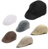 Mode Casual Unisex Duckbill Caps Men Kvinnor Kör Sun Flat Cabbie Newsboy Beret Hat Causal Gatsby Ivy Cap