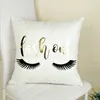 New style gold stamping pillowcase letters fashion gold stamping printing pillow cushion cover for sofa automobile christmas new year deco