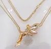 Hot New Angel Wings Pendant Crystal Halsband Set med Precious Girls Long Sweater Chain Fashion Classic Delikat