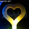 Две штуки Гигантский RGB осветил надувный модель сердца с базой для предложения Дня святого Валентина или украшения событий
