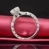 2017 Vintage Jewelry wedding band rings for women men 0.8ct Diamonique Cz 925 Sterling silver Female Engagement Ring set Gift