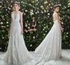 Advanced Custom White Sexy Sheer Wedding Dresses V Neck Full Lace Low Back Wedding Gowns Cheap Beach Bridal Gowns HY231
