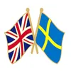 UK Suède Friendship Pin 100pcs beaucoup Livraison gratuite