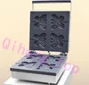 Qihang_top Elektryczny Motyl Kształt Waffle Maker Przetwórstwo żywnościowe Wafel Waffle Cake Baker Make Maszyna 110 V 220 V