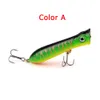 50PCS 80mm 107G Popper Fishing Lures 3d Eyes Bait Wobblers Carp Fishing Tackle 10 Colors2889800
