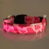 Camo Dogs Luminous Fluorescent Collars Pet Supplies Nylon Dog Collar Night Safety LED Glow Dog Harness Cat Collars Glow In The Dark