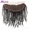 Allove 10A Brazilian Hair Bundles With Closure Kinky Curly 4Bundles with Lace Frontal Closure Peruvian human hair Extensions 6320247