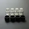 1ml 2ml 3ml Fiala di vetro per olio essenziale Piccola bottiglia di vetro per profumo campione, contenitore per esposizione di olio con tappo nero F445