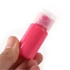 50 stks / partij 10 ml macaron kleur plastic lege fles met flip cap essentiële olie crème monster verpakking container flessen