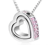 Discount Heart Crystal Necklaces Pendants 18K Gold And Silver Plated Jewellery Jewerly Necklace Women Fashion Jewelry Free Shipping