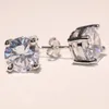 Choucong brincos românticos para casamento, elegante, cor prata 925, pedra de zircônia cúbica 5a, brinco de diamante cz g263b